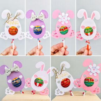 Egg Bunny lollipop holder digital templates  (single layer template and a 2 layer template included)