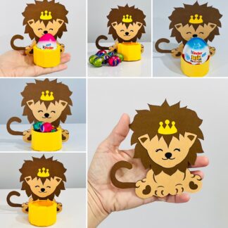 Lion chocolate holder digital SVG template - cricut Joy compatible